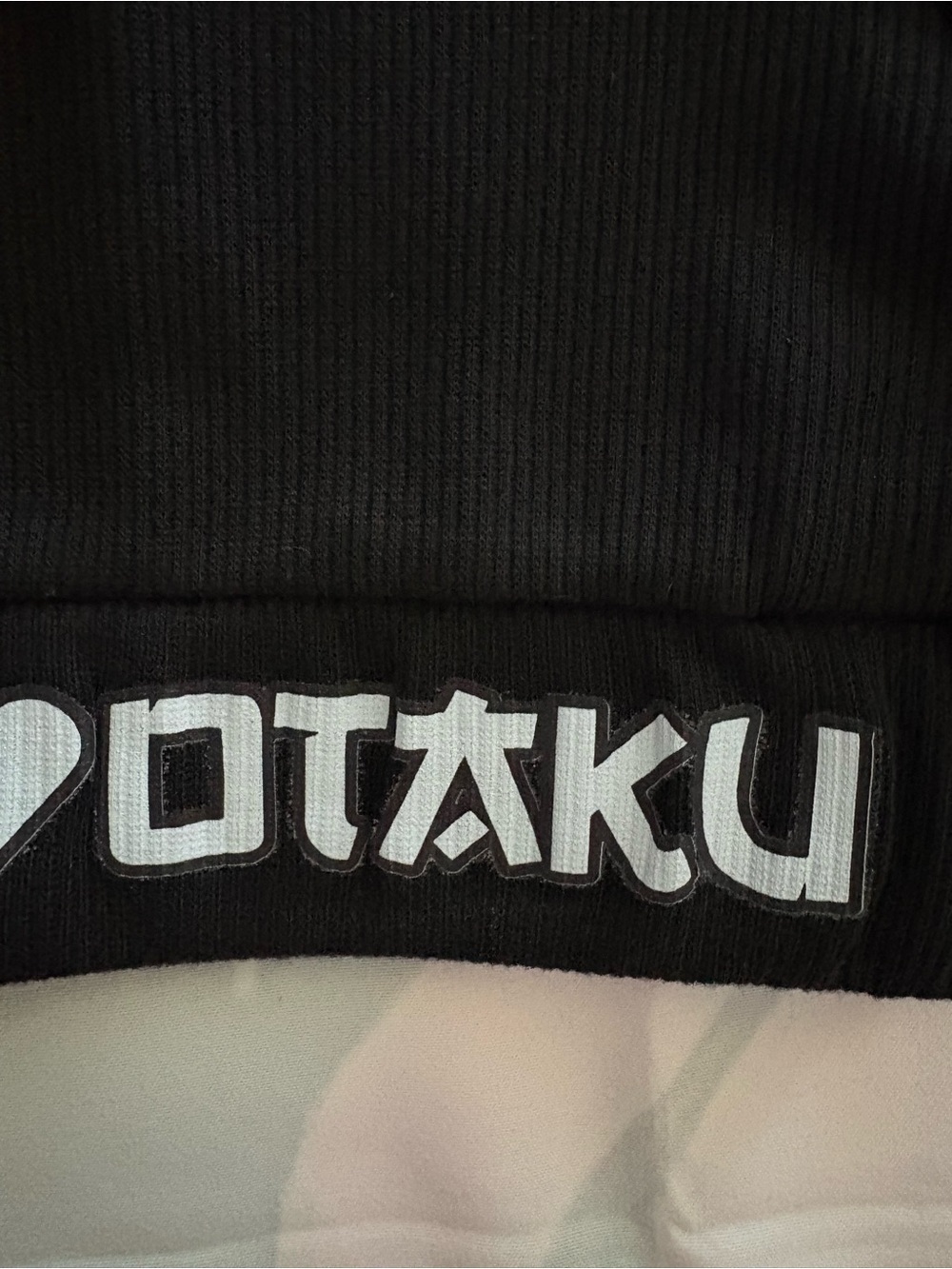 Otaku Black Ribbed Bike Shorts with OTAKU Elastic Waist - Picture 7 of 9